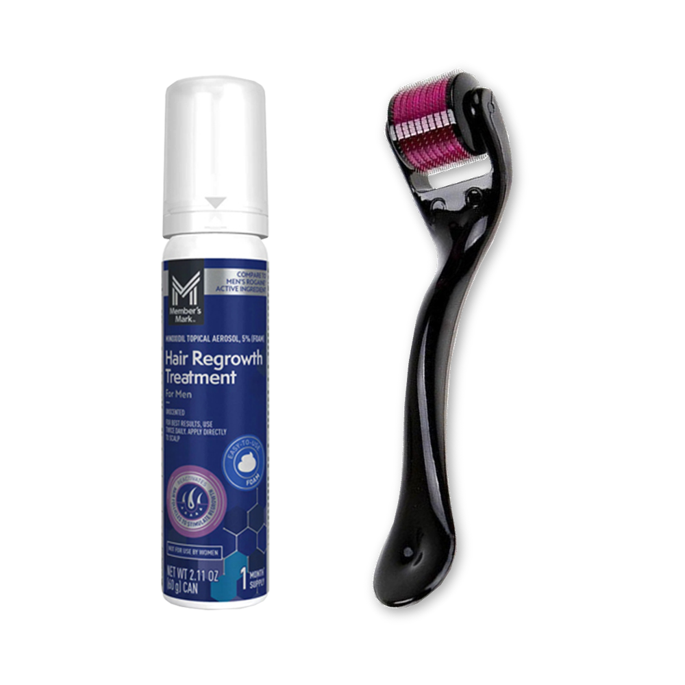 1 Mois Member's Mark 5% Mousse et Derma Roller
